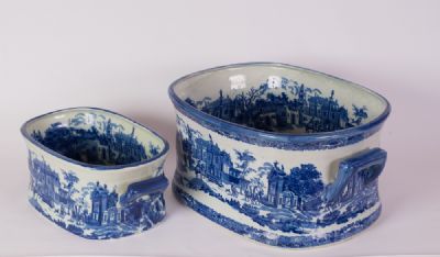 Pair of Delftware Planters at Dolan's Art Auction House