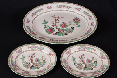 Indian Tree Pattern China Serving Plates at Dolan's Art Auction House