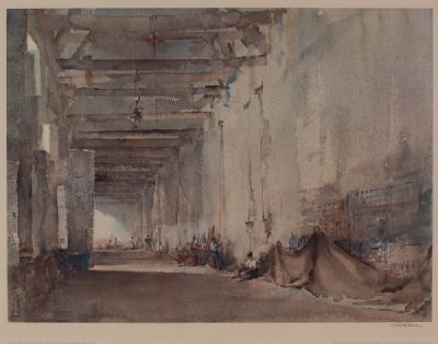 WHITE INTERIOR, CHATEAUNEUF-SUR-LOIRE by Sir William Russell Flint RA at Dolan's Art Auction House