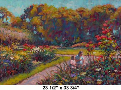 THE ROSE GARDEN, ST. ANNE'S PARK by Norman Teeling  at Dolan's Art Auction House