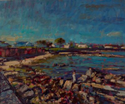 SOFT SUMMER'S DAY AT SANDYCOVE by Norman Teeling  at Dolan's Art Auction House