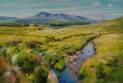 MAYTIME ON THE BOG by Conor McGuire  at Dolan's Art Auction House