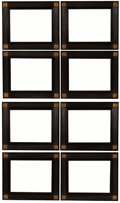 Eight Black & Gold Frames at Dolan's Art Auction House