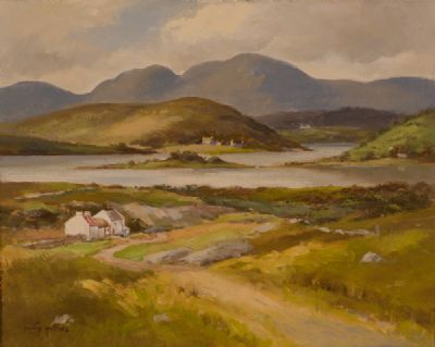 COTTAGES IN THE WEST by Sean Nichol  at Dolan's Art Auction House