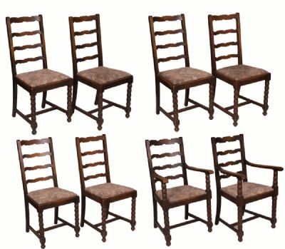 8 Oak Dining Chairs at Dolan's Art Auction House