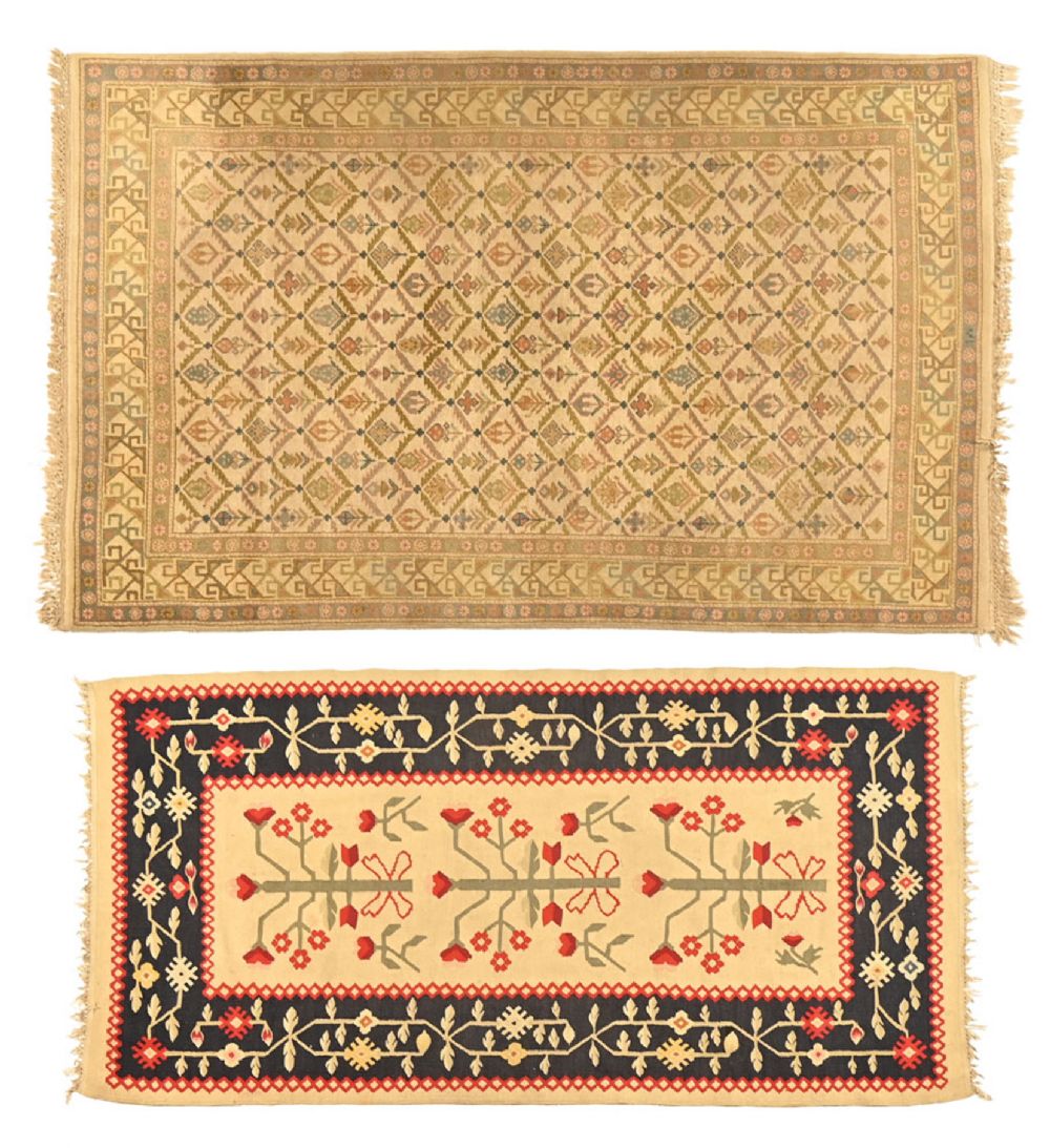 Indian Woven Rug & a Smaller Rug at Dolan's Art Auction House