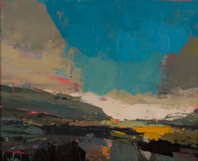 BRILLIANT SUNLIGHT ON LAND & SKY by Michael Morris  at Dolan's Art Auction House