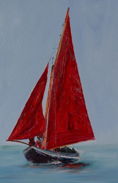 GALWAY HOOKER, ALMOST HOME by Susan Cronin  at Dolan's Art Auction House