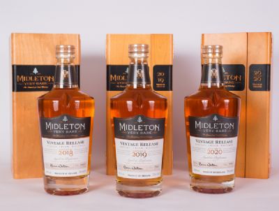Midleton Very Rare 2018, 2019 & 2020, Irish Whiskey at Dolan's Art Auction House