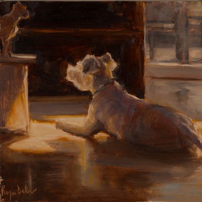 IT'S A DOG'S LIFE by Roger Dellar ROI at Dolan's Art Auction House