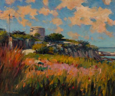 MARTELLO TOWER, BY THE FORTY FOOT, DUBLIN by Norman Teeling  at Dolan's Art Auction House