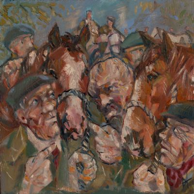 HORSE FAIR by Douglas Hutton  at Dolan's Art Auction House