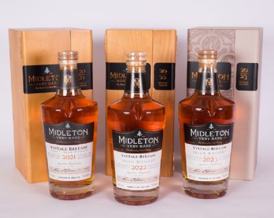 Midleton Very Rare Irish Whiskeys 2021, 2022 & 2023 at Dolan's Art Auction House