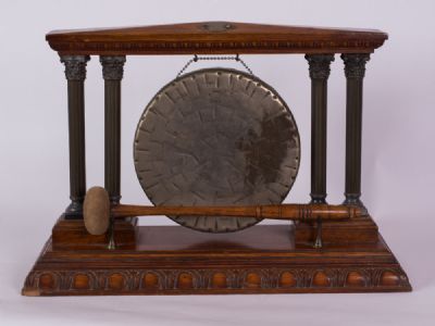 Edwardian Oak Table Gong at Dolan's Art Auction House