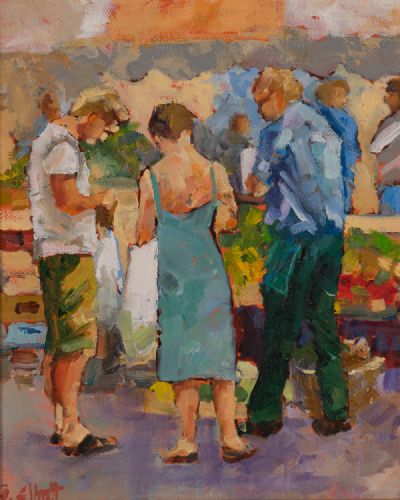 MARKET DAY, WHAT'S THAT IN DOLLARS? by Graham Elliott  at Dolan's Art Auction House