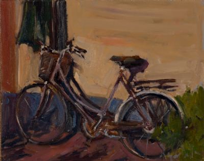THE OLD MAN'S BIKE by Roger Dellar ROI at Dolan's Art Auction House