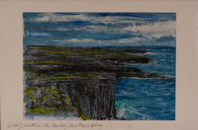 THE BLACK FORT, INIS MOR, CO GALWAY by David Paton  at Dolan's Art Auction House