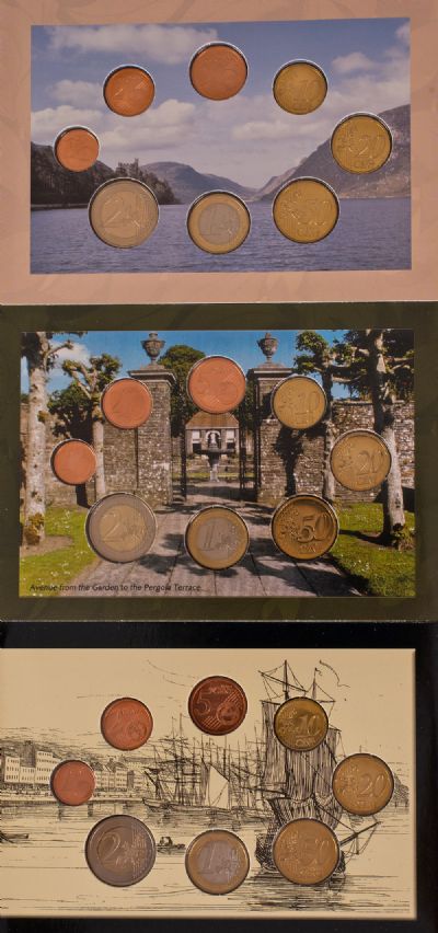 3 SETS of UNCIRCULATED IRISH COINS at Dolan's Art Auction House