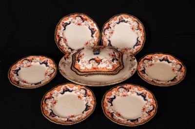 Vintage Tureen, Meat & Dinner Plates at Dolan's Art Auction House