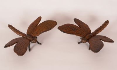 Cast Iron Dragonfly Figures at Dolan's Art Auction House