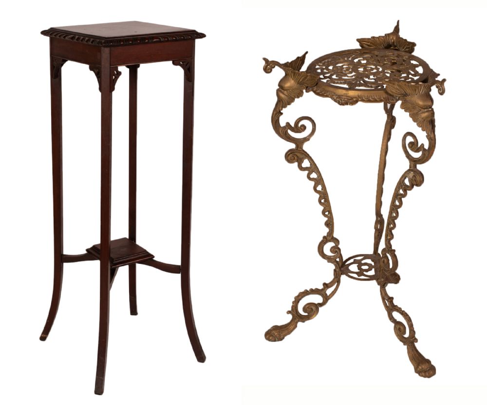2 Plant Stands at Dolan's Art Auction House