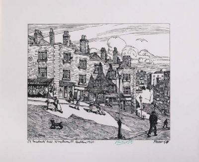 WINETAVERN STREET, DUBLIN (1940) by Harry Kernoff RHA at Dolan's Art Auction House