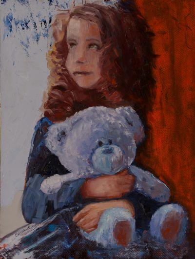 BLUE & RED by Susan Cronin  at Dolan's Art Auction House