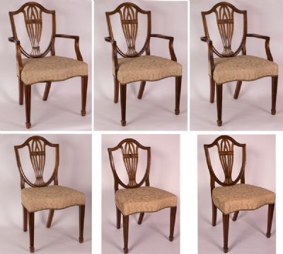 Set of 6 Mahogany Chairs at Dolan's Art Auction House