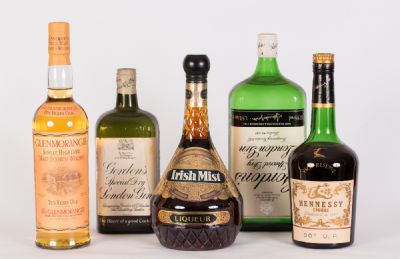 Scotch Whisky, Cognac, Gin & Liqueur, 5 Bottles at Dolan's Art Auction House