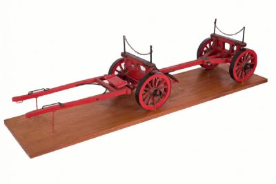 Finely Built Model of a Log Wagon at Dolan's Art Auction House