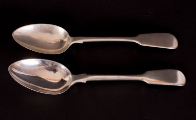 Silver Desert Spoons, London 1850's / 1860's at Dolan's Art Auction House