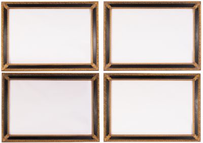 Four Black & Gold Frames at Dolan's Art Auction House