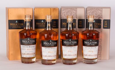 Midleton Very Rare 2021, 2022, 2023 & 2024 Irish Whiskeys at Dolan's Art Auction House