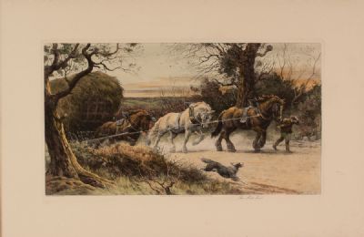 THE LAST LOAD by Herbert Dicksee RA at Dolan's Art Auction House