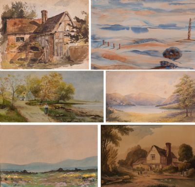Collection of 6 Watercolours, 19th & 20th Century at Dolan's Art Auction House