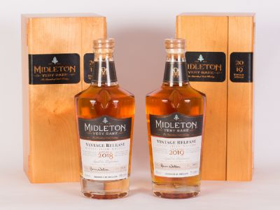 Midleton Very Rare 2018 & 2019 Irish Whiskeys at Dolan's Art Auction House